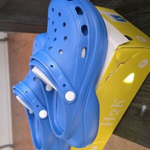 H2K WOMEN'S Bright Cobalt Blue Clock CLOGS